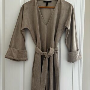 BCBG Women’s Faux Suede Dress with Belt
